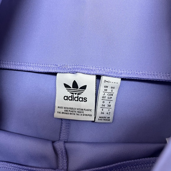 Adidas Originals S purple high waisted bike shorts - Picture 6 of 11